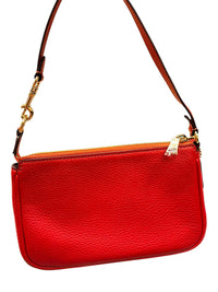 Coach Nolita 19 Pebble Leather Wristlet Carnation Red Gold Tone Pouch NWT