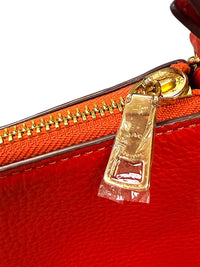 Coach Nolita 19 Pebble Leather Wristlet Carnation Red Gold Tone Pouch NWT