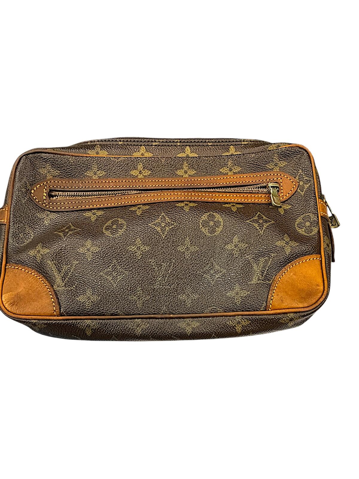 Louis Vuitton Marly Dragonne GM Clutch Monogram Canvas Vintage Wristlet Pochette