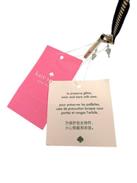 Kate Spade New York Black Glitter Zip Pouch Wristlet