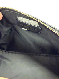 Kate Spade New York Black Glitter Zip Pouch Wristlet