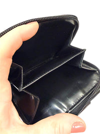 Prada Black Leather Zip-Around Bifold Wallet