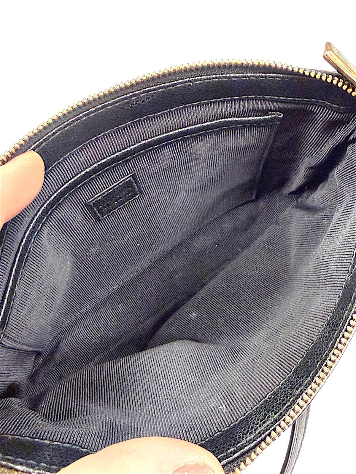 Furla Black Pebbled Leather Zip Crossbody Bag with Gold-Tone Hardware