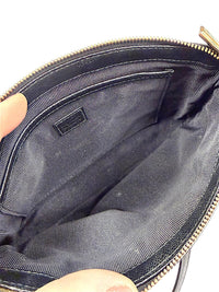 Furla Black Pebbled Leather Zip Crossbody Bag with Gold-Tone Hardware