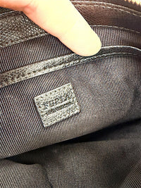 Furla Black Pebbled Leather Zip Crossbody Bag with Gold-Tone Hardware