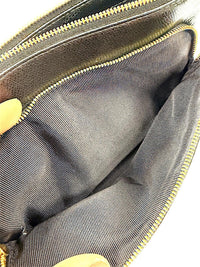Furla Black Pebbled Leather Zip Crossbody Bag with Gold-Tone Hardware