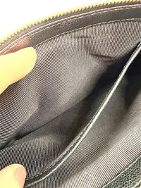 Furla Black Pebbled Leather Zip Crossbody Bag with Gold-Tone Hardware