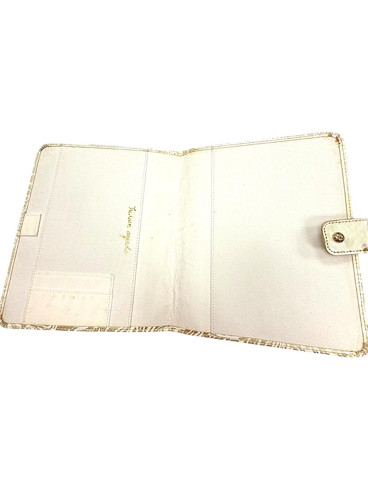 Lilly Pulitzer Gold Metallic Floral Agenda Cover