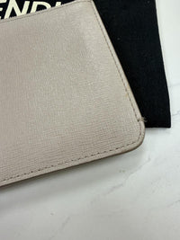 Fendi Monster Eyes Zip Pouch / Wristlet – Leather Clutch