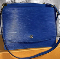Louis Vuitton Grenelle Blue Epi Leather Crossbody Shoulder Bag Rare Vintage