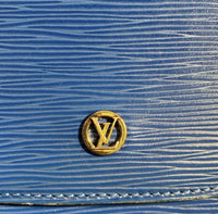 Louis Vuitton Grenelle Blue Epi Leather Crossbody Shoulder Bag Rare Vintage