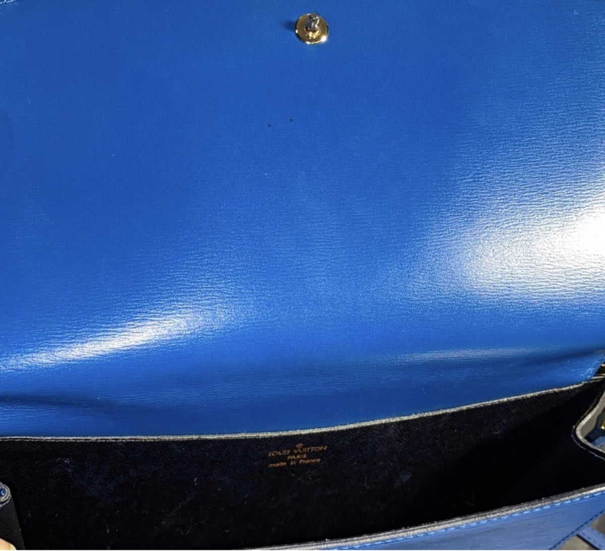 Louis Vuitton Grenelle Blue Epi Leather Crossbody Shoulder Bag Rare Vintage