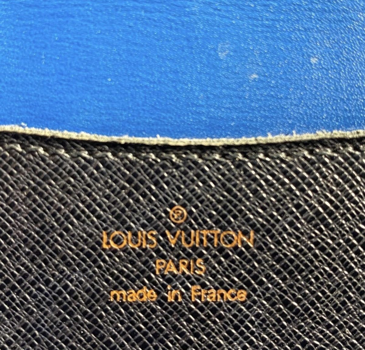 Louis Vuitton Grenelle Blue Epi Leather Crossbody Shoulder Bag Rare Vintage
