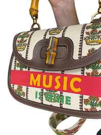 Gucci 100 Centennial Music Is Mine Bamboo 1947 Medium Top Handle Bag