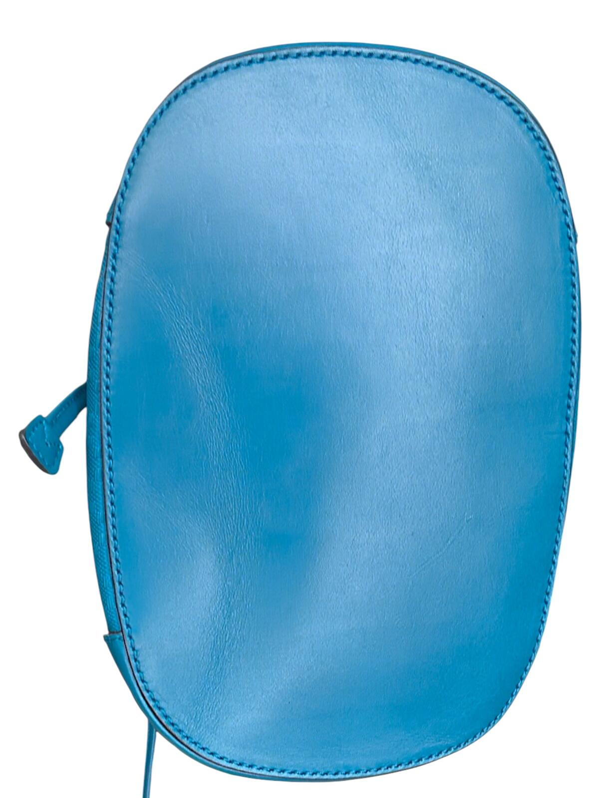 Gucci Bright Diamante Drawstring Bucket Bag Turquoise Blue Leather
