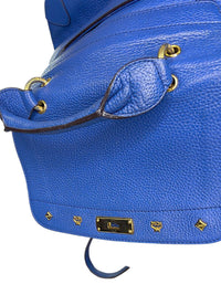 MCM Cobalt Blue First Lady Satchel Handbag