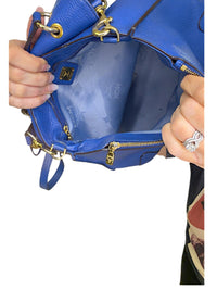 MCM Cobalt Blue First Lady Satchel Handbag