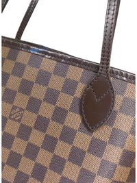Louis Vuitton Neverfull MM Damier Ebene Tote Bag Red Interior Shoulder Bag