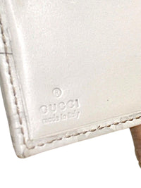 Gucci Cream GG Monogram Bi-Fold Wallet with Web Stripe