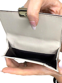 Gucci Cream GG Monogram Bi-Fold Wallet with Web Stripe