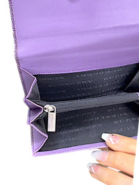 Burberry Purple Lizard-Embossed Continental Wallet