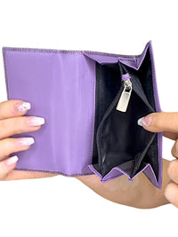 Burberry Purple Lizard-Embossed Continental Wallet