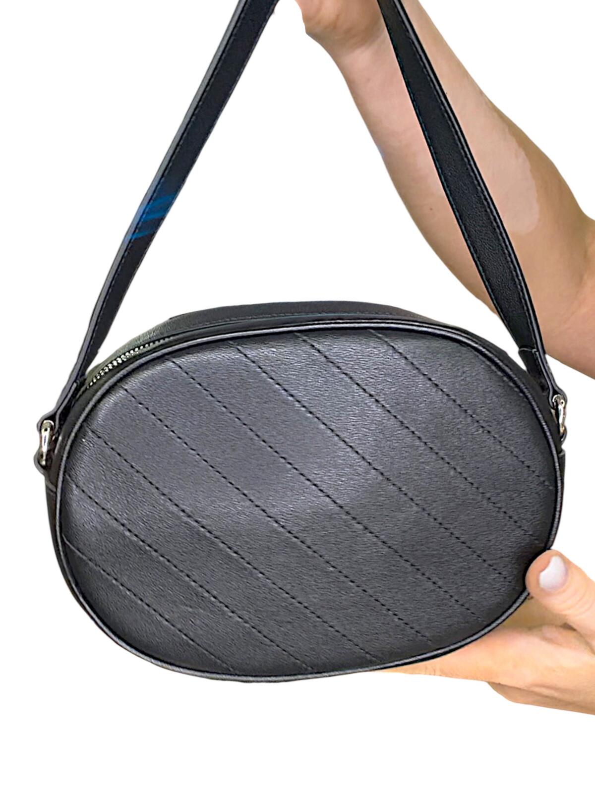 GUCCI SAKAI BE GREEN MINI BLONDIE BLACK LEATHER LOGO CROSSBODY SHOULDER BAG