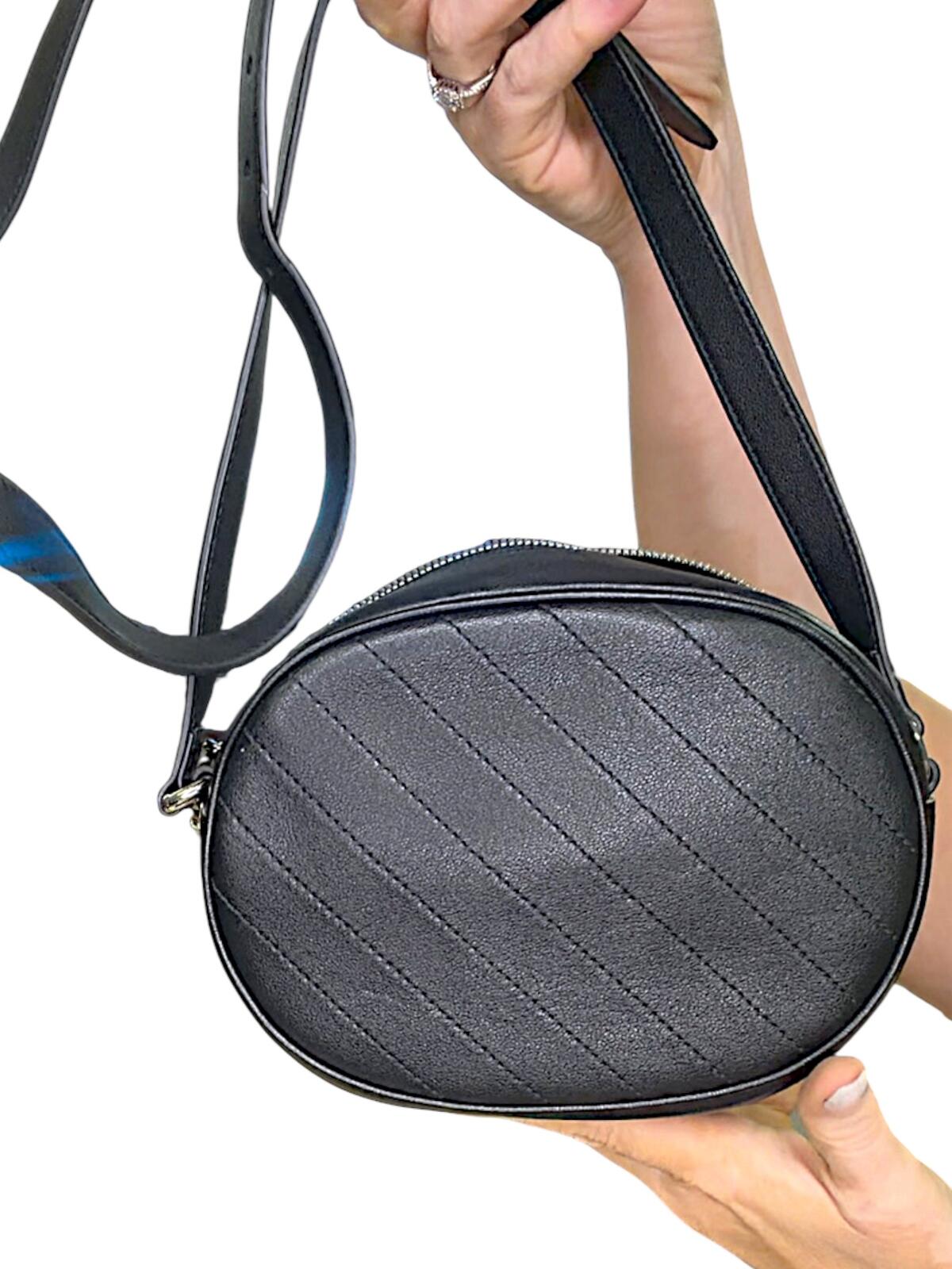 GUCCI SAKAI BE GREEN MINI BLONDIE BLACK LEATHER LOGO CROSSBODY SHOULDER BAG