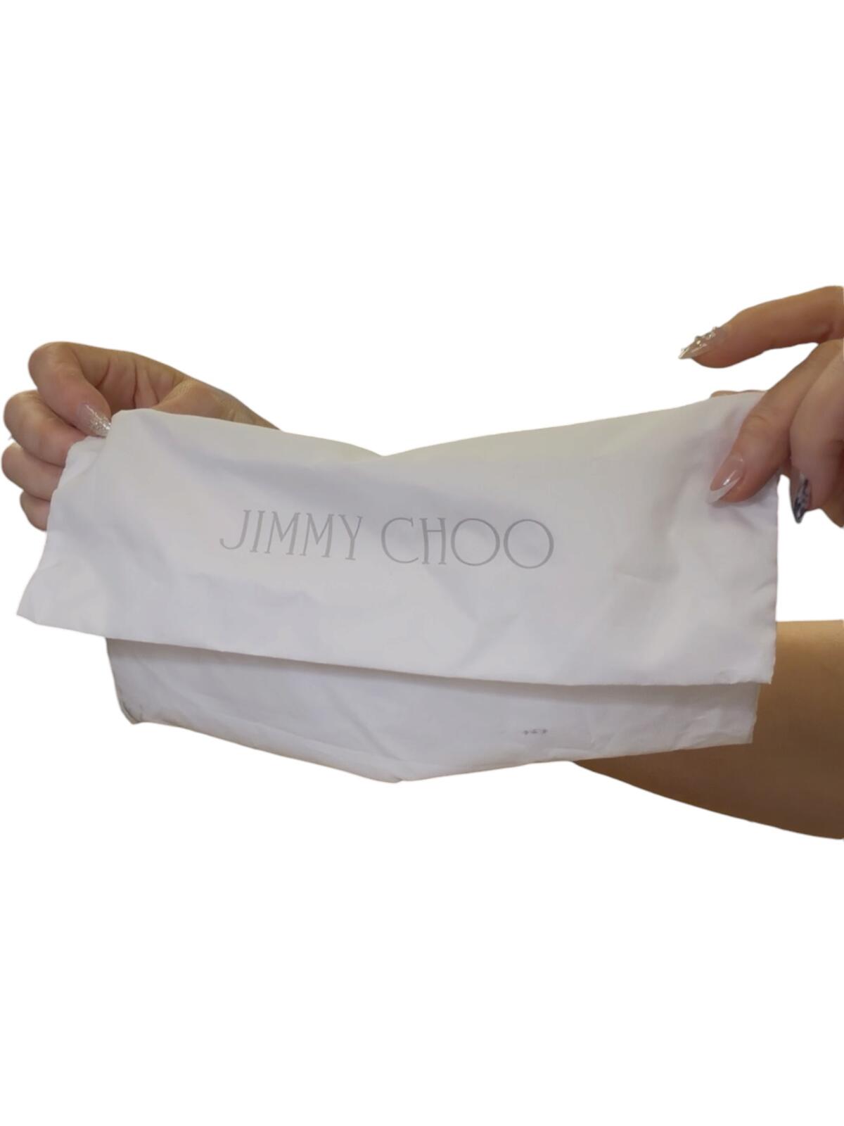 Jimmy Choo Milla Neon Pink Patent Fabric Clutch with Chain Strap