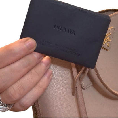 Prada Small Saffiano Lux Promenade Bag  Blush Pink