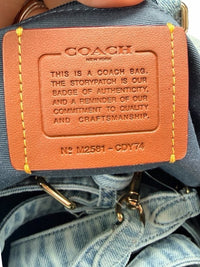 Coach Denim Rowan Satchel Crossbody NWOT