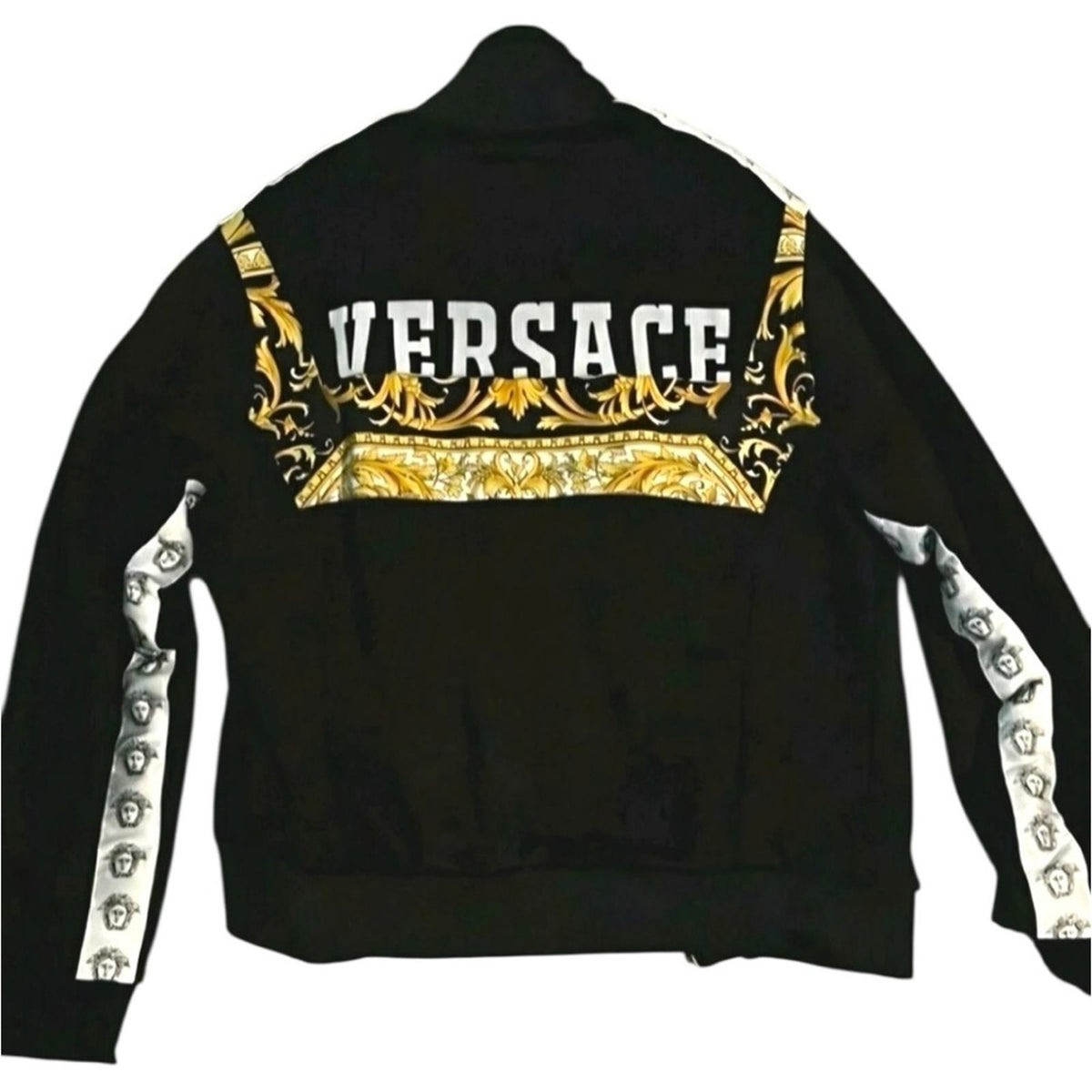 Versace Black and Gold Zip up Jacket