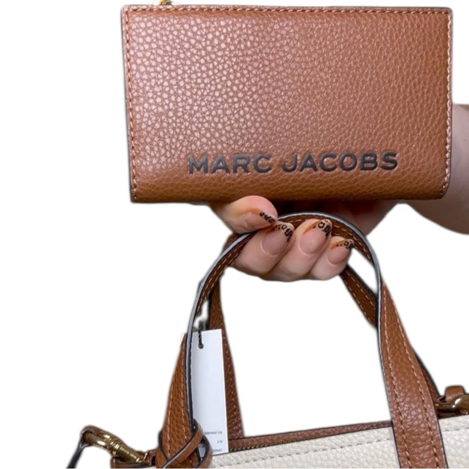 Marc Jacobs Black and Cream Handbag with matching wallet