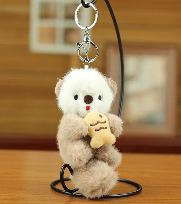 Cute Sea Otter Plush Keychain