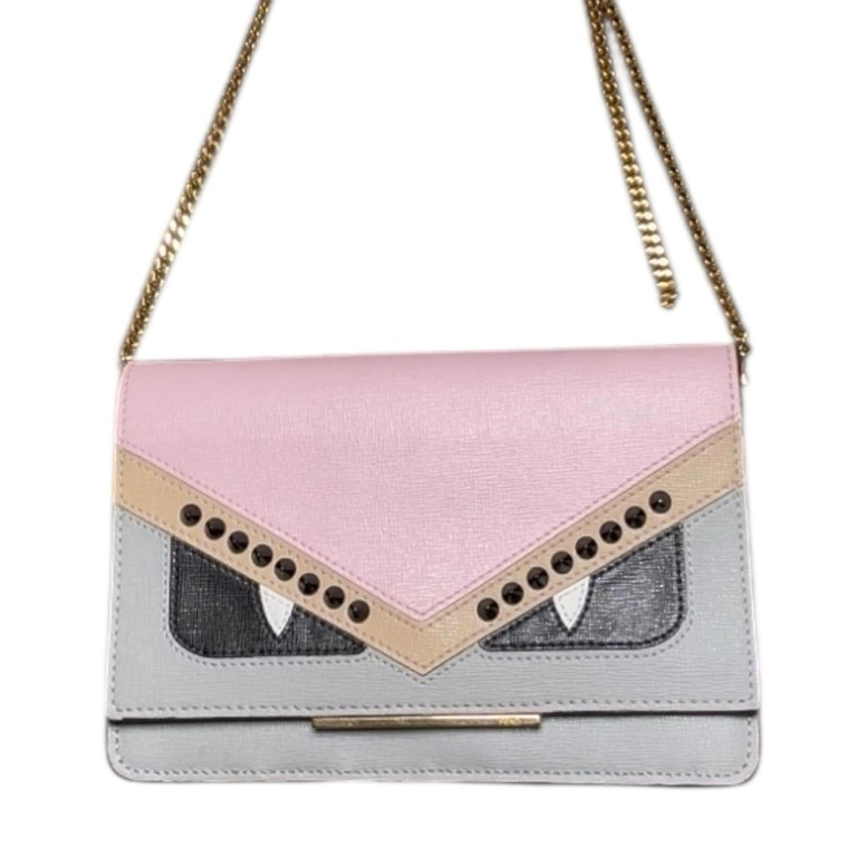 Fendi Monster Pink and Gray Crossbody