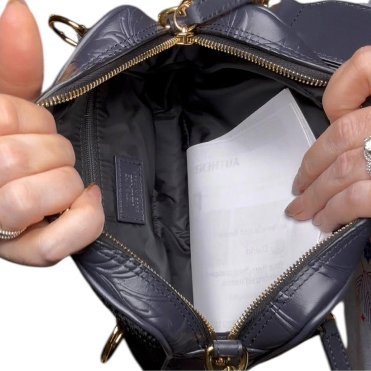 Versace Medusa Embossed Calf Leather Crossbody Bag Dark Blue