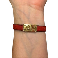 Louis Vuitton Reversible Monogram and Red Gold LV Circle Bracelet