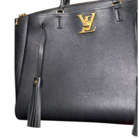 Louis Vuitton Calfskin Lockmeto Tote Black gold hardware