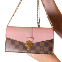 Louis Vuitton Damier Abene Portefeuille Clapton Long Wallet Magnolia Pink Brown