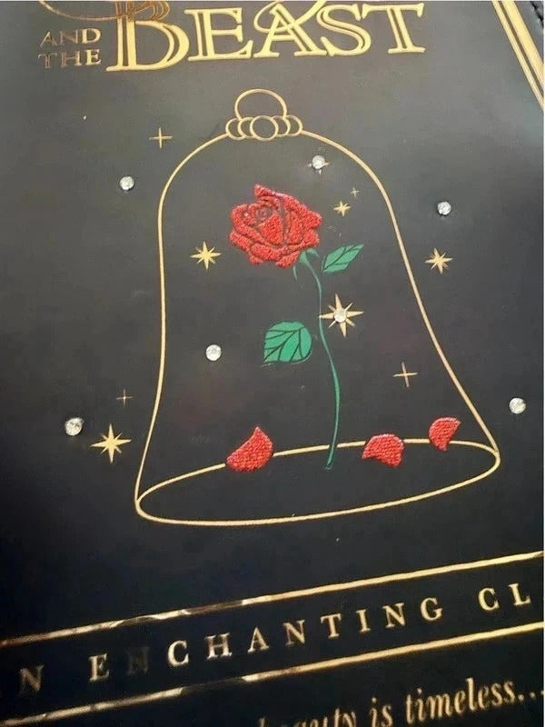Kate Spade Disney Beauty and the Beast 3D Book Crossbody Bag Black Gold NWT