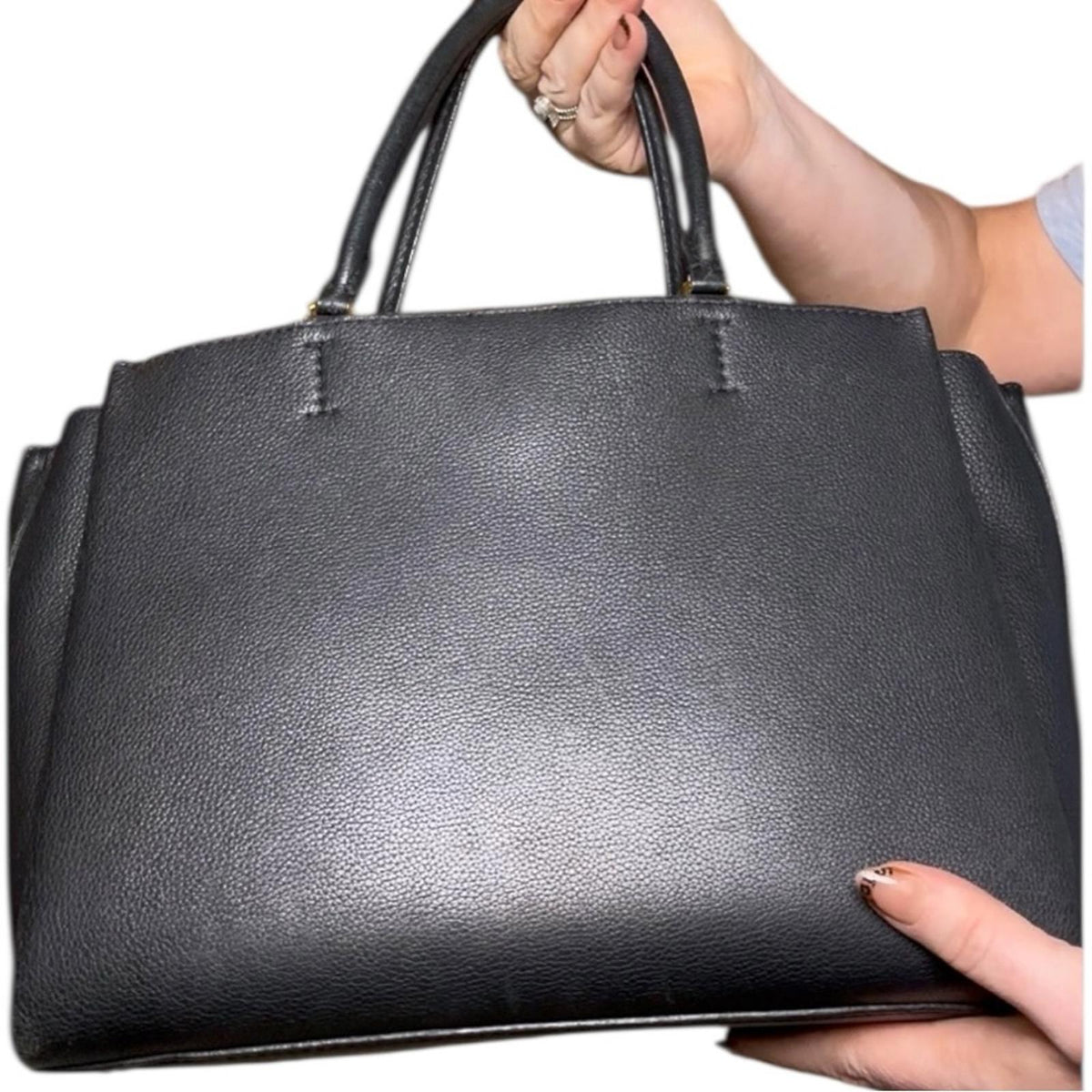 Louis Vuitton Calfskin Lockmeto Tote Black gold hardware