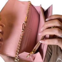 Louis Vuitton Damier Abene Portefeuille Clapton Long Wallet Magnolia Pink Brown