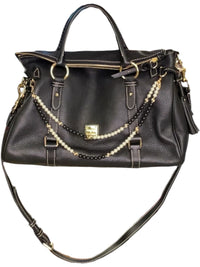 Dooney & Bourke Black Pebbled Leather Satchel