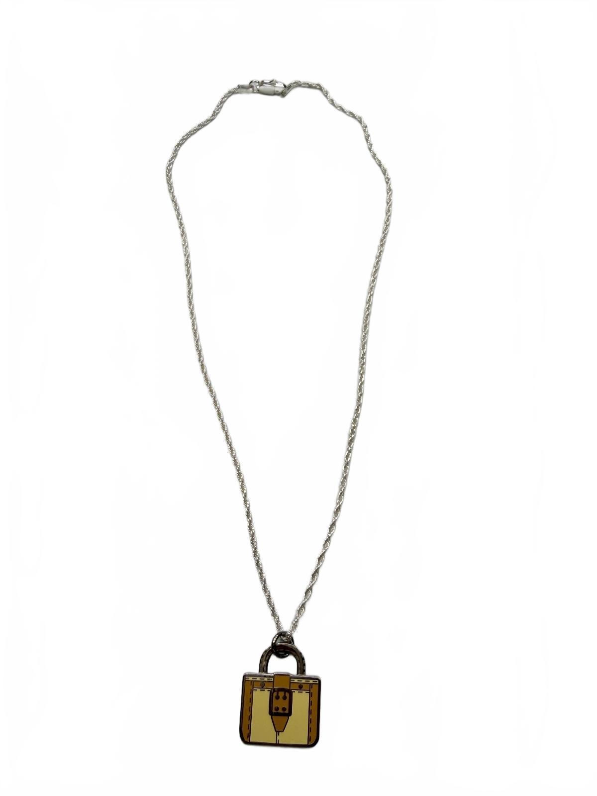 Coach Silver Charm Authentic with 925 Chain Necklace
