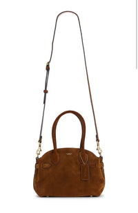 Coach Soft Suede Empire Carryall 21 in Warm Brown Crossbody new with tags