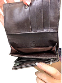 Vintage Fendi Zucca FF Monogram Canvas Wallet Brown