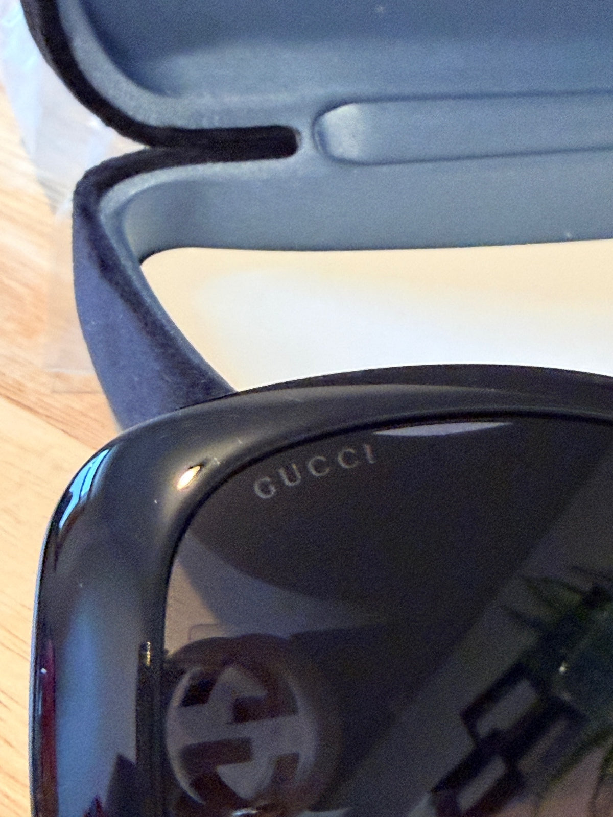 Gucci GG1029SA 001 Black Square Sunglasses Gray Gradient 57mm