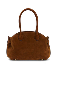 Coach Soft Suede Empire Carryall 21 in Warm Brown Crossbody new with tags
