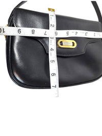 Bally Vintage Black Leather Crossbody Shoulder Bag