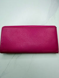 Furla Hot Pink Fuchsia Saffiano Leather Continental Wallet
